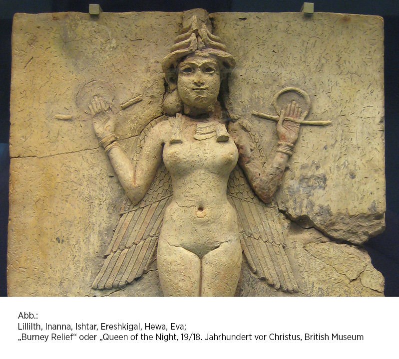 Marduk tötet Tiamat. Stele aus Chafadschi bei Bagdad, Anfang des 2. Jahrtausends, Iraq Museum. © Wikipedia