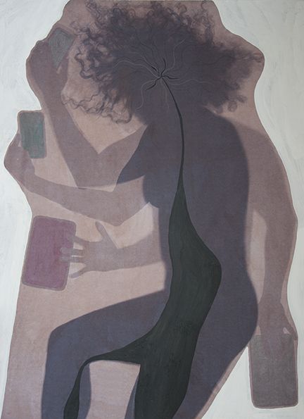 Ursula Hübner, THE INVISIBLE, 2022, Öl auf Leinwand, 80x70 cm, Ausschnitt, © Foto: Lukas Dostal 